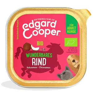 Nur Heute Edgard&Cooper Adult BIO Rind getreidefrei 100 Gramm Hundenassfutter
